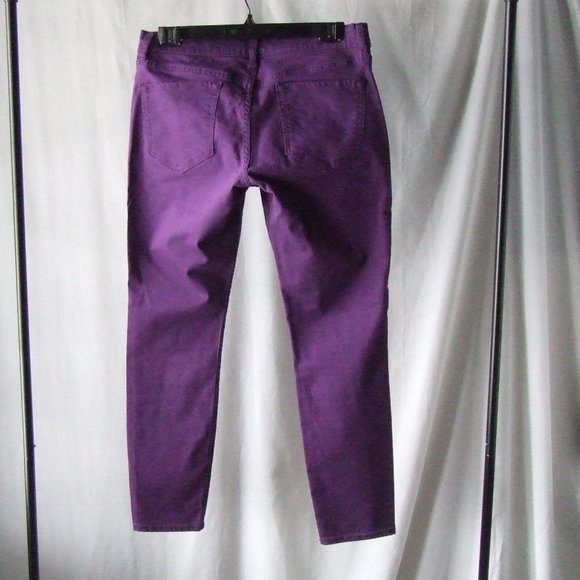 Purple jeans Old Navy Rock Star pants women's tapered leg size 10 - Picture 2 of 12